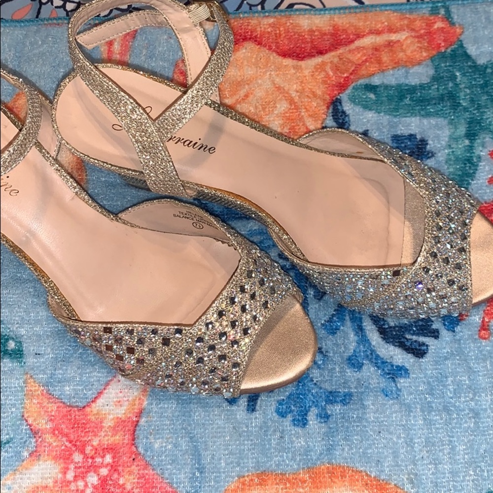 Glitter and diamond heels